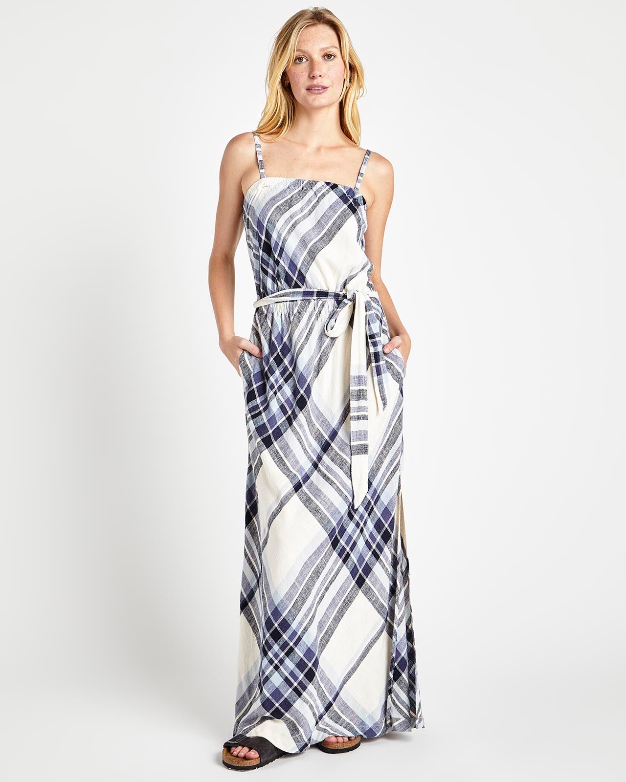 Annalise Plaid Maxi Dress photo