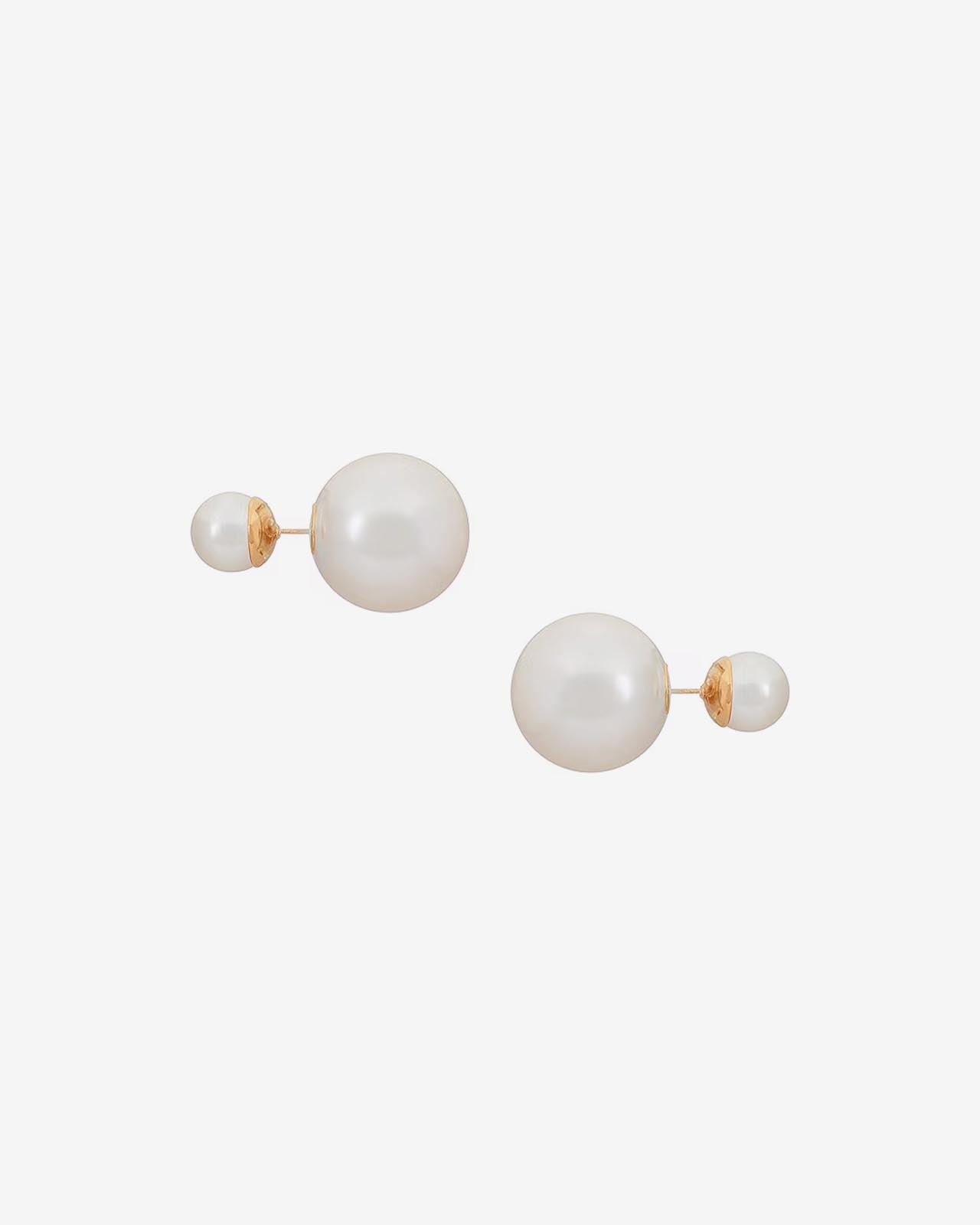 shashi pearl double ball earring
