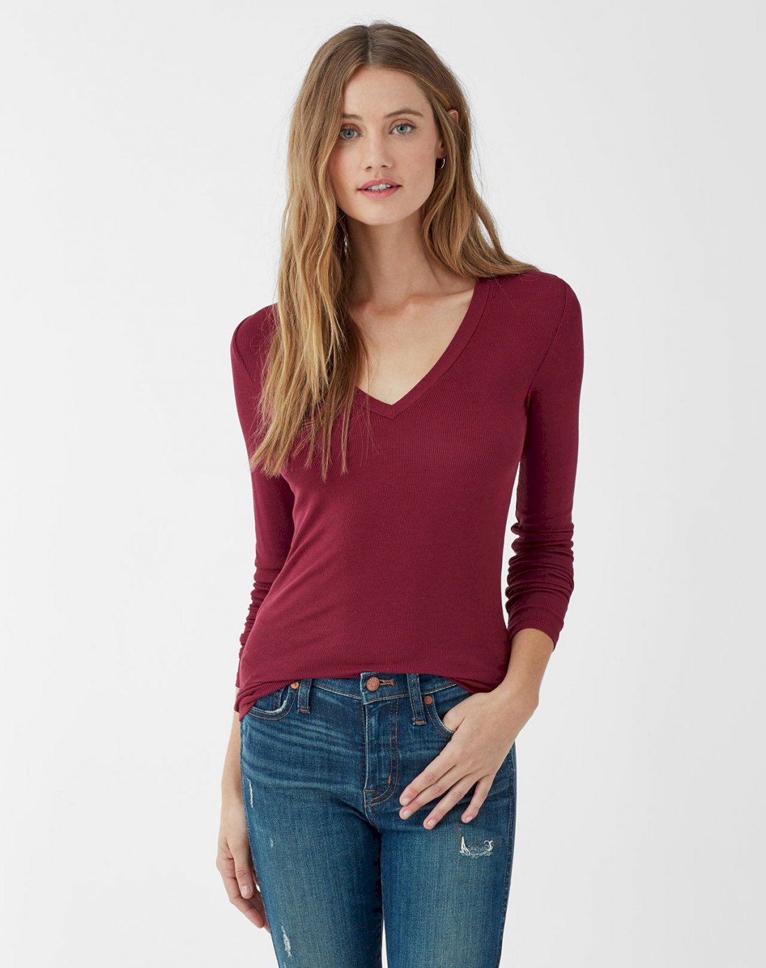 2X1 Rib Valley V-Neck | Splendid