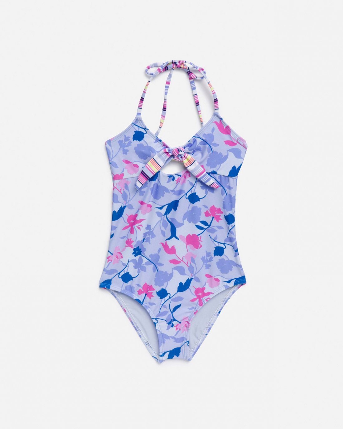 Girls Floral Flurry Front-Tie One-Piece Swimsuit | Splendid