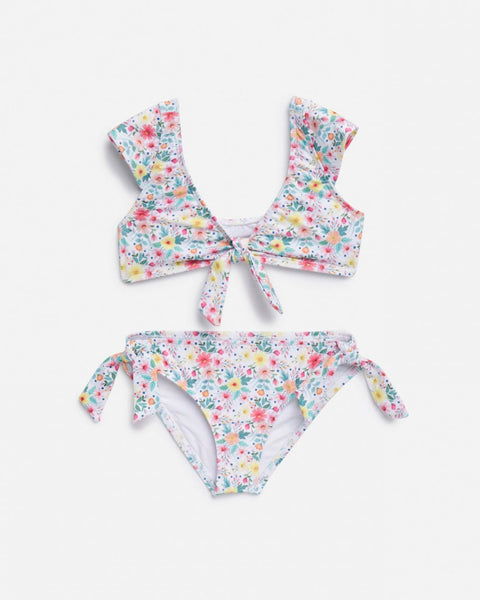 Girls' Bralette Bikini with ruffles Multiprints