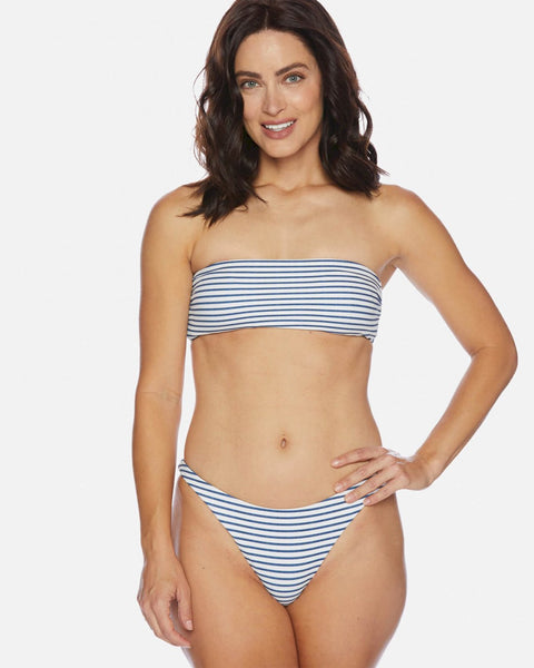 Twist of Fate Removable Soft Cup Tie Front Banded Swim Top