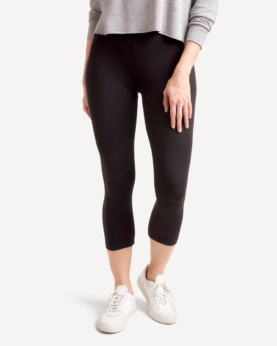 Finepants Women's Calf Length Capri Cropped Leggings Cotton Lycra Fabric  Slim Fit 3/4th