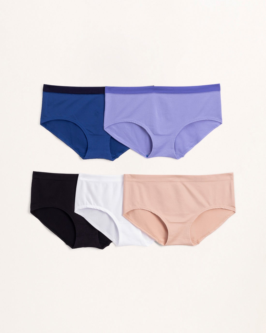 Pack of 5 Women And Girls Seamless Hipster Panty No Show High