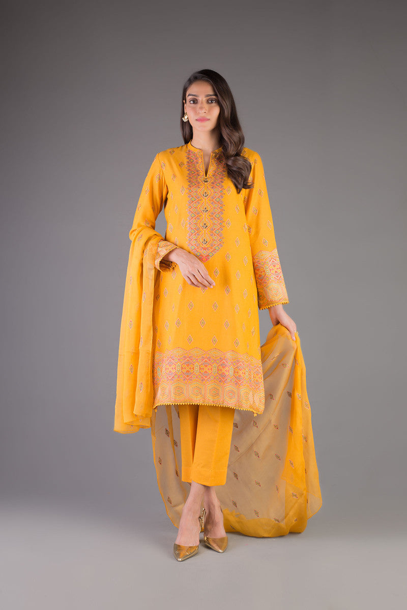Bareeze Haleema Sultan Ch3309 Mustard Dress – Sara Clothes
