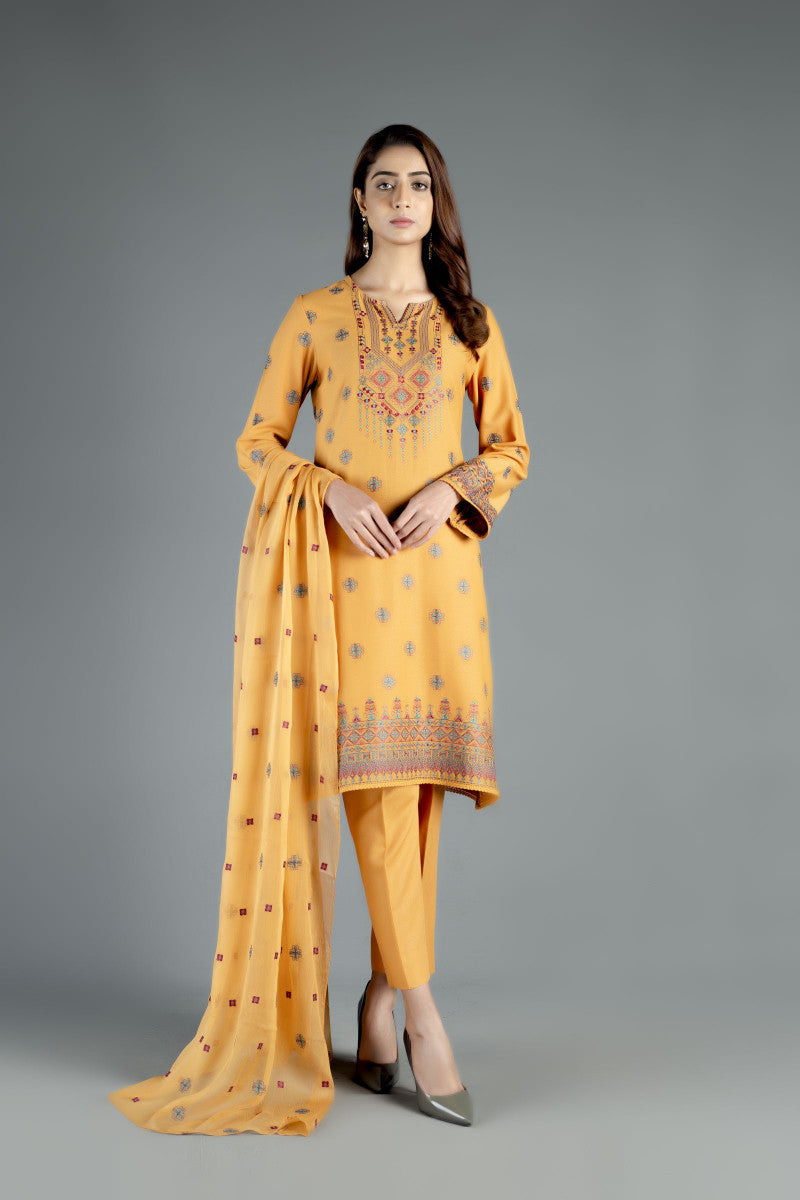 Bareeze Vintage Tribe 1 Ch3359 Mustard Pakistani Brand Clothes in UK ...