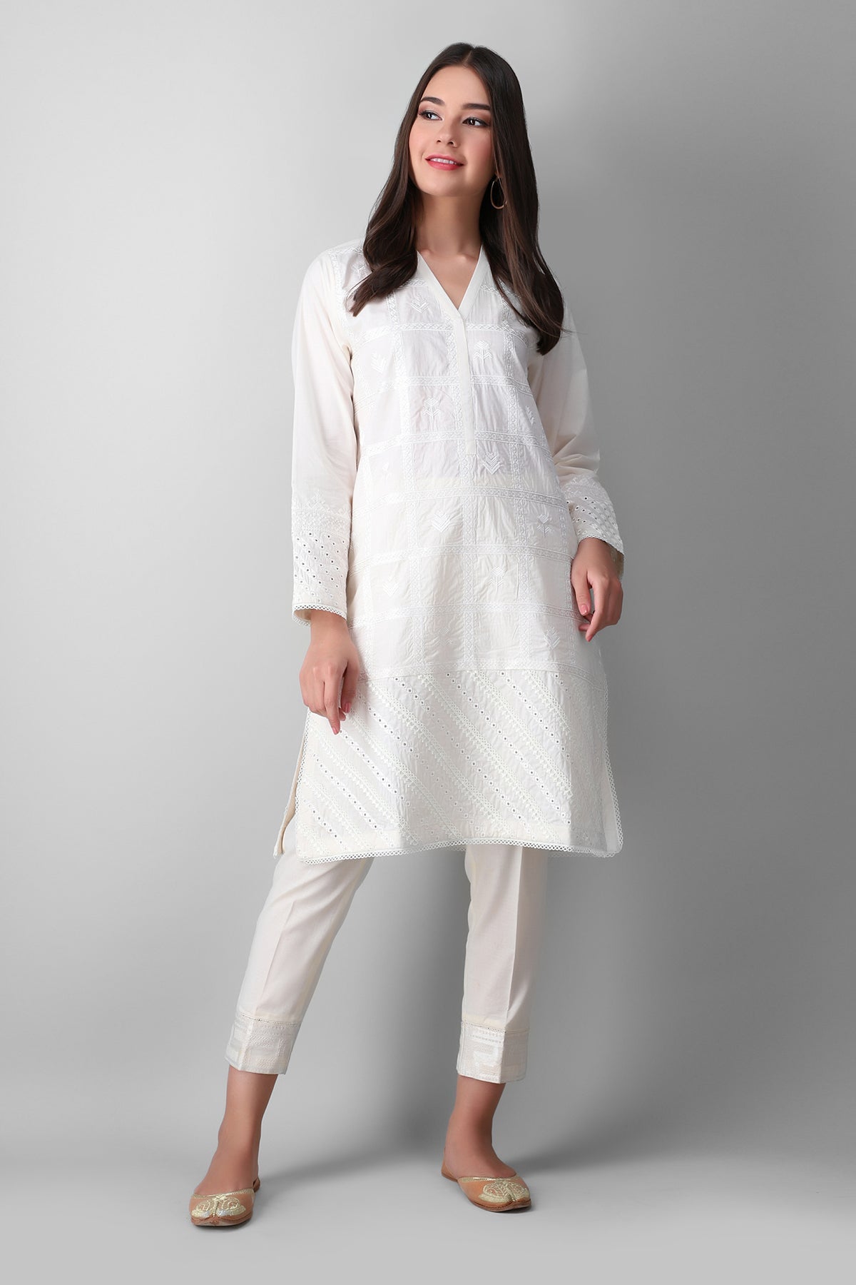 Este21116 Off White Khaadi Ready to Wear 2021 – Sara Clothes