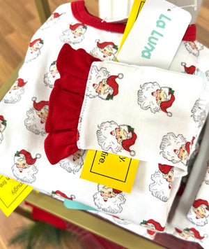 La Luna Girl Santa PJ Set - the spunky monkey 