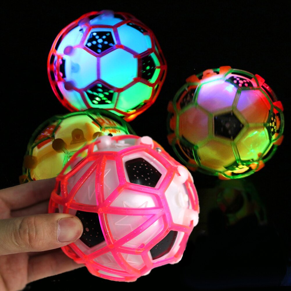 1pc Children crazy led light electric dance music football bouncy ball toys luminous football toy