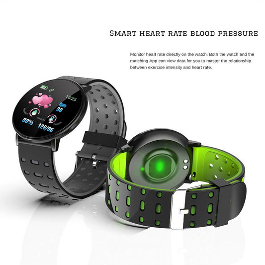Smart Watch 119 Plus Fitness Bracelet with Heart Rate Alarm Waterproof Smartwatch Men's and Women's Sports Watch часы