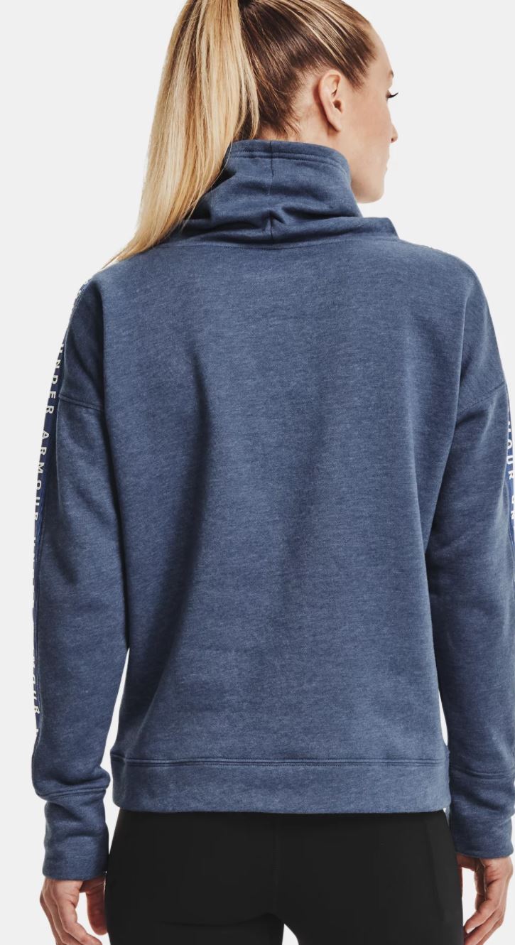 women's ua taped fleece funnel neck