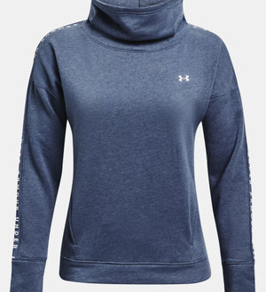 women's ua taped fleece funnel neck