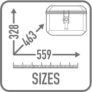 givi alaska top box dimensions 56 litres