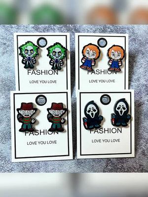 Halloween Scarry Movie Character Earrings - Nightmare Toys