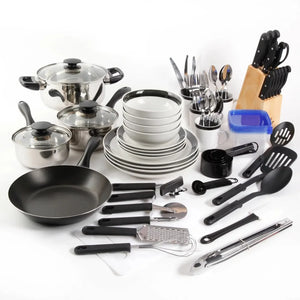 Gibson Home Kitchen In A Box 83-Piece Black Combo Set. - theultimatemarketshop - Kitchen Combo Set