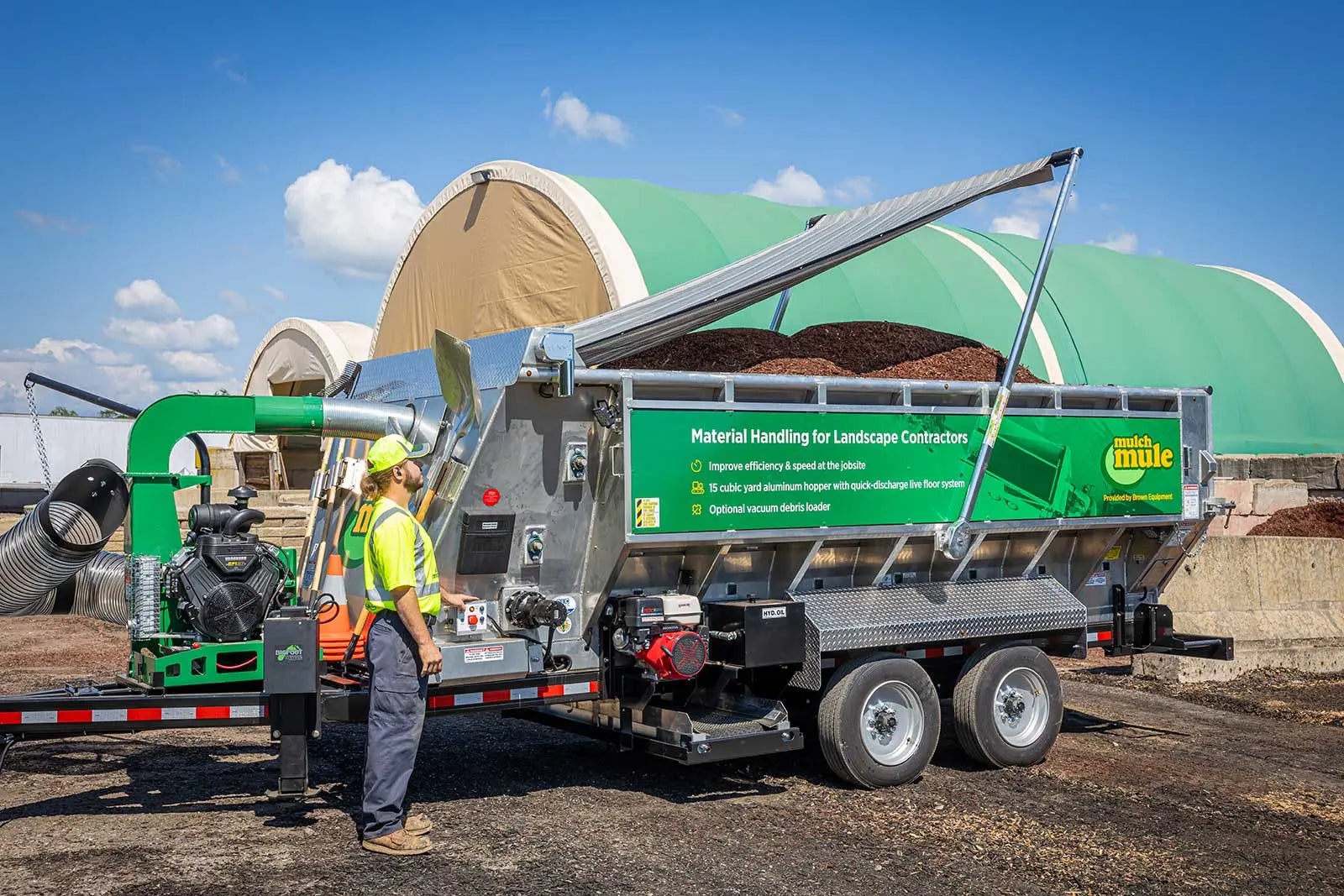 Mulch Mule | MM1BG Base Model | With Billy Goat Leaf Vac | 24’4” Length | 15 Cu. Yd. Capacity | 8’ Width | For Bulk Material Delivery & Leaf Cleanup - Image 7