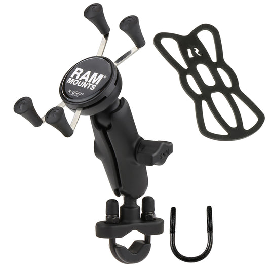 RAM® X-Grip® Phone Mount with RAM® EZ-Strap™ Rail Mount