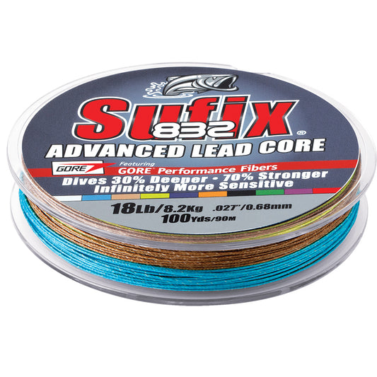 Sufix 832 Advanced Lead Core 12lb 10Color Metered 600 yds 658312MC