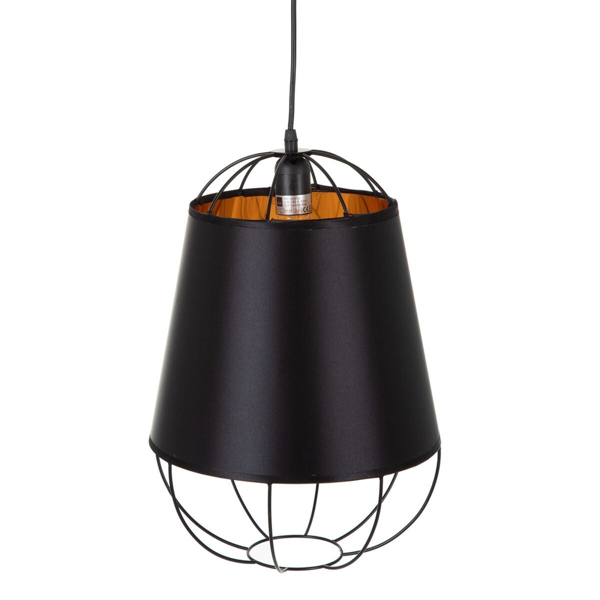 Billede af Loftslampe Sort Gylden Metal 30 x 30 x 41 cm