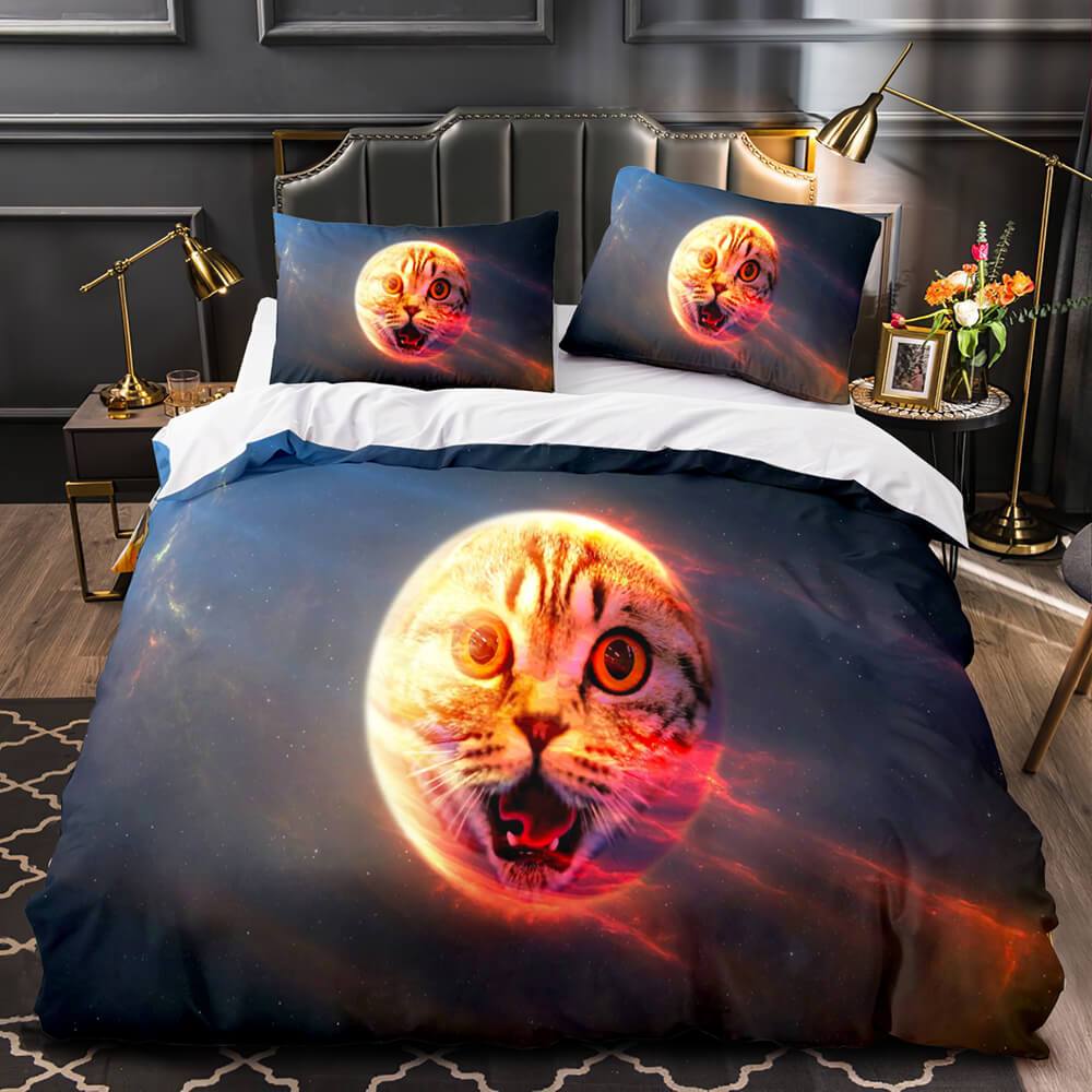 space cat duvet cover