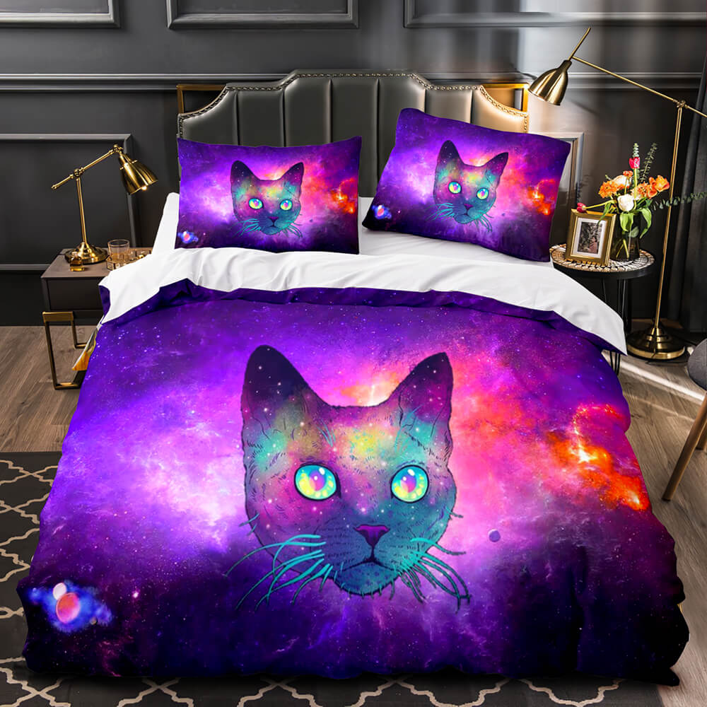 space cat duvet cover