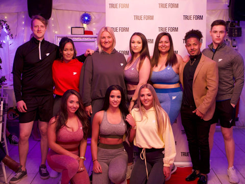 launch party of true form uk, a gym clothing brand in UK