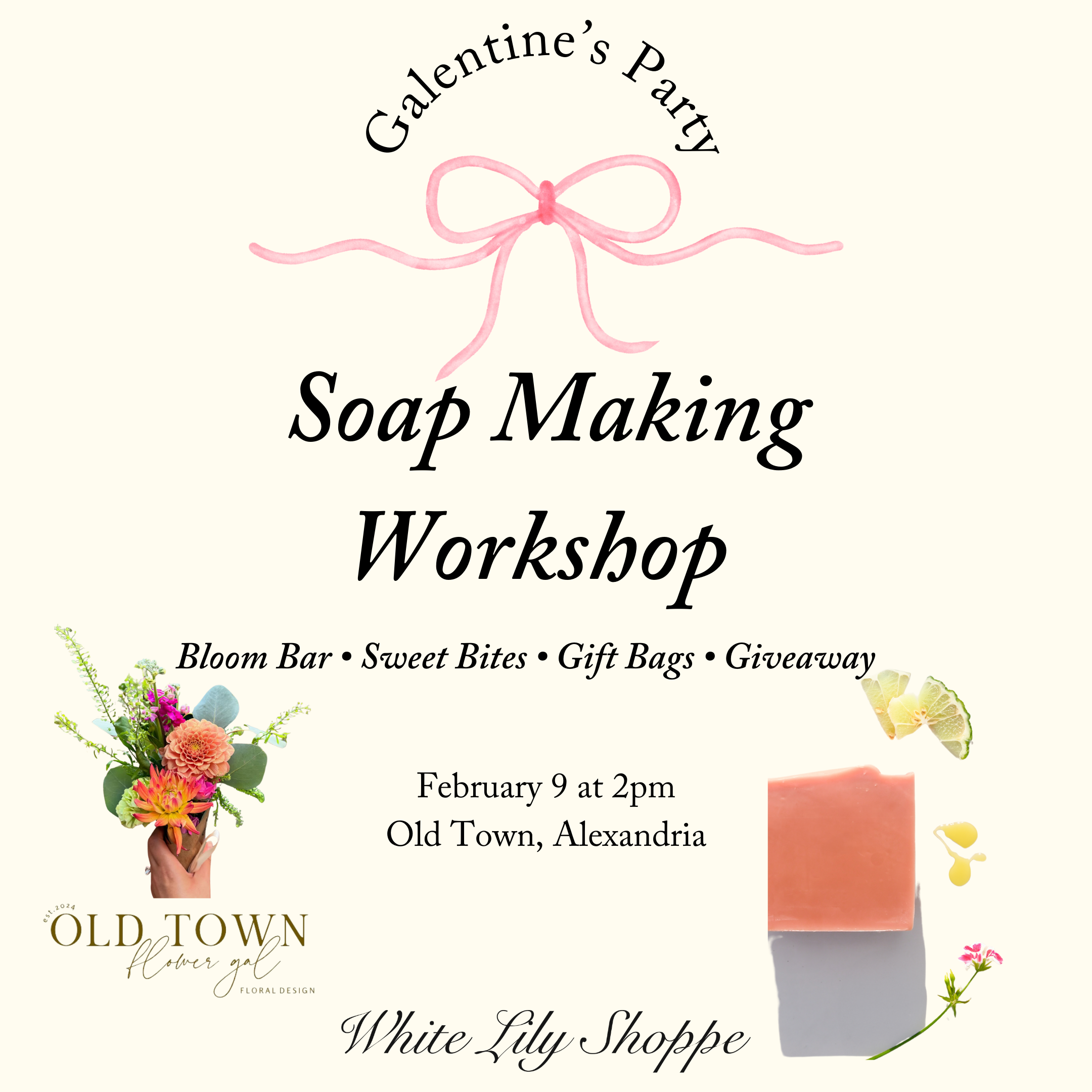 Galentine's Edition: Soap Making Workshop & Bloom Bar