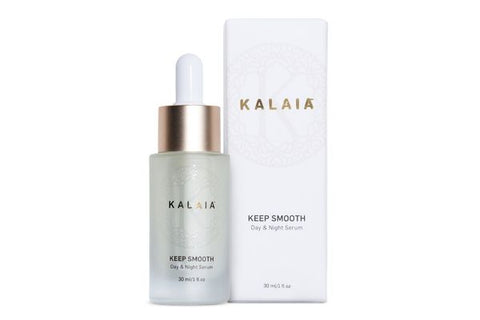 Kalaia Keep Smooth Day & Night Serum bottle with packaging