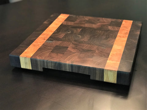 Walnut & Sugar Maple Checkered End Grain Cutting Boards