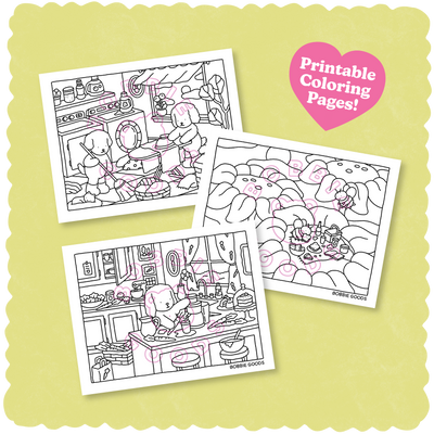 Digital Download • April Coloring Pages, Bobbie Goods