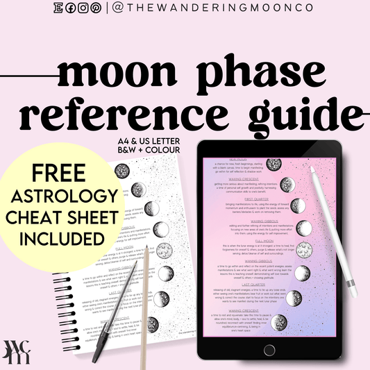 lunar cycle period tracker with bujo journal page PDF – moon haus studio