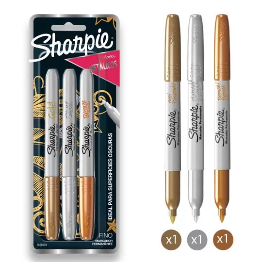 SHARPIE Rotuladores permanentes de colores mixtos, paquete de 24 + 1  marcador gratis