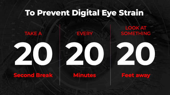 20 20 20 rule for digital eye strain prevention