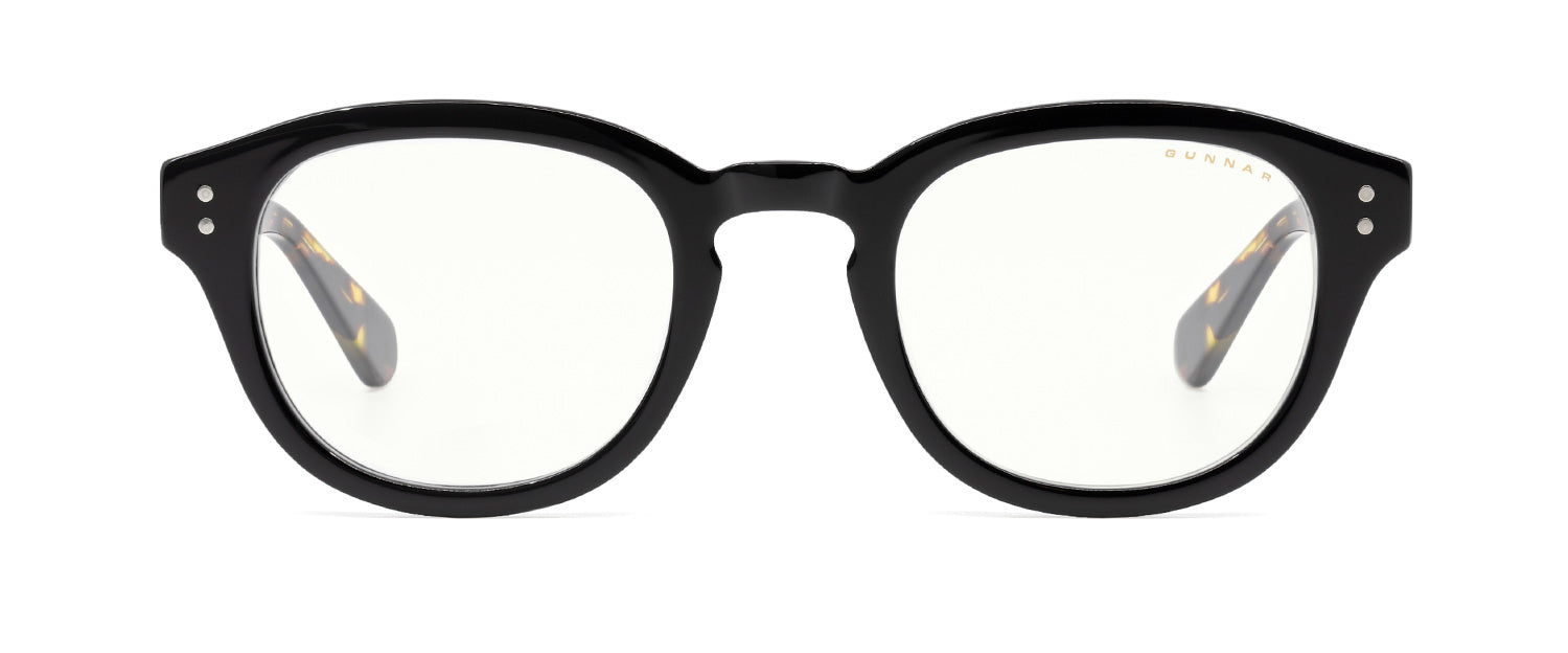 emery black frame glasses by gunnar