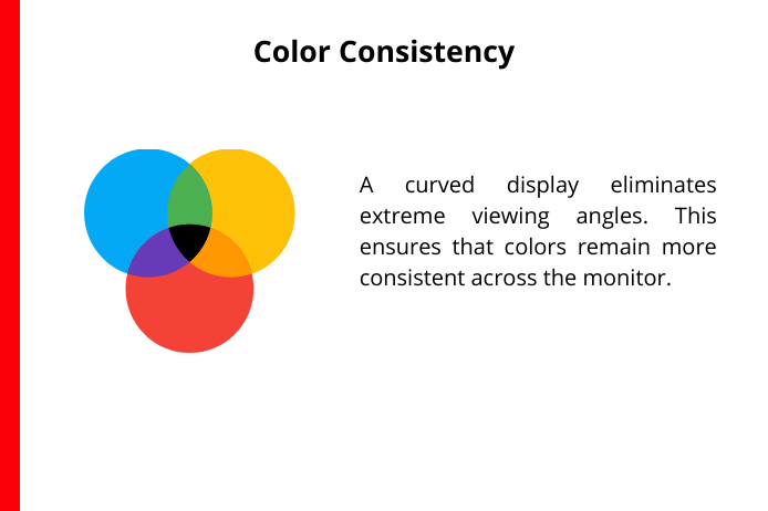 curved computer monitor offers color consistency