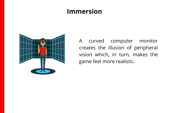 benefits of curved monitor include immersion