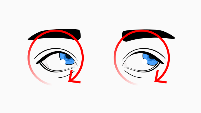 eye exercise roll eyes clockwise and around for eyestrain relief 