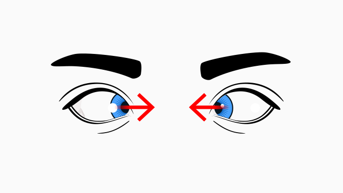 crossed eyes for eye exercises 
