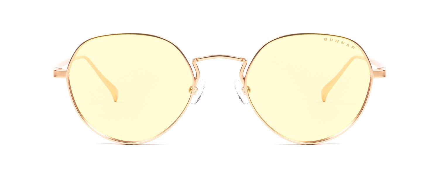 infinite gold frame glasses by gunnar