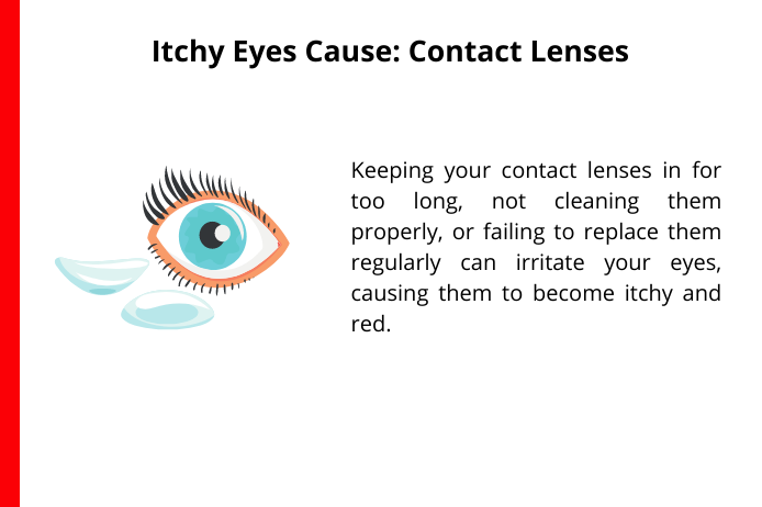 contact lenses as a common cause for itchy eyes