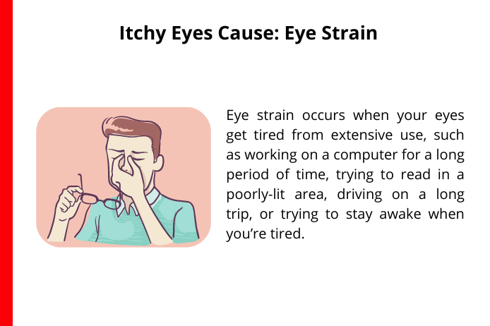 eye strain as a cause for itchy eyes