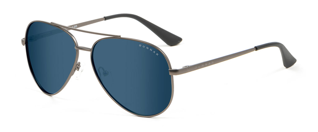 maverick aviator shaped blue light sunglasses