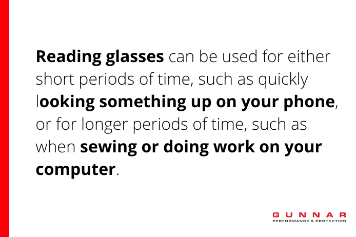 when to use reading glasses