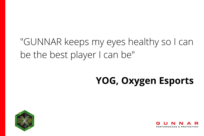 YOG quote on gaming glasses by gunnar