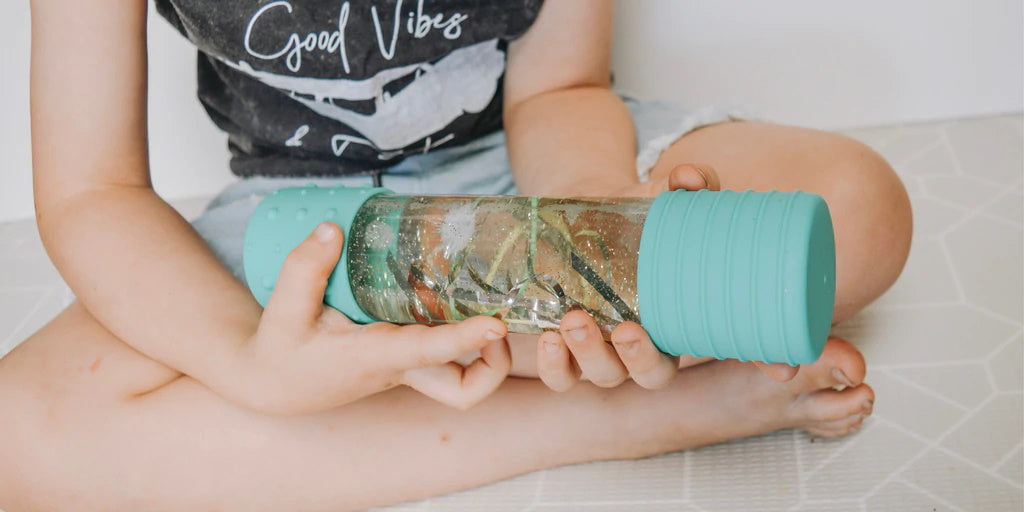 Calm Down Bottle by Jellystone as a sensory tool for older children. Belly Beyond.
