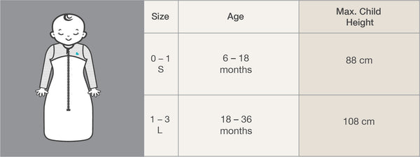 Belly Beyond - Love to Dream Stage 3 - Sleep Bag Size Guide