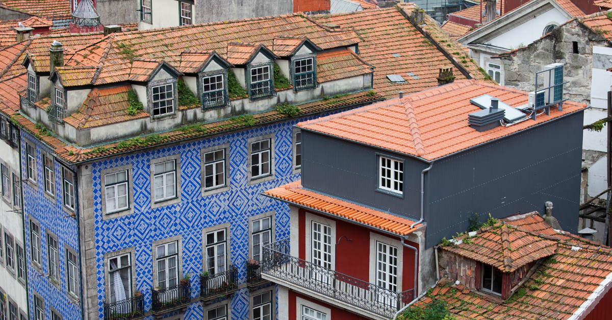 Portuguese Tile Building Facade