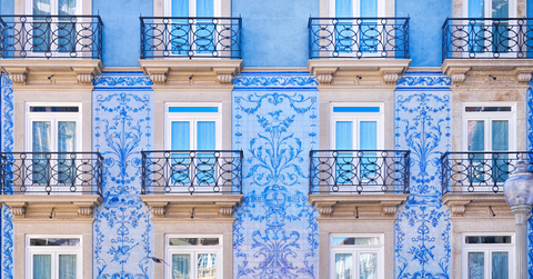 Traditional historic facade in Porto