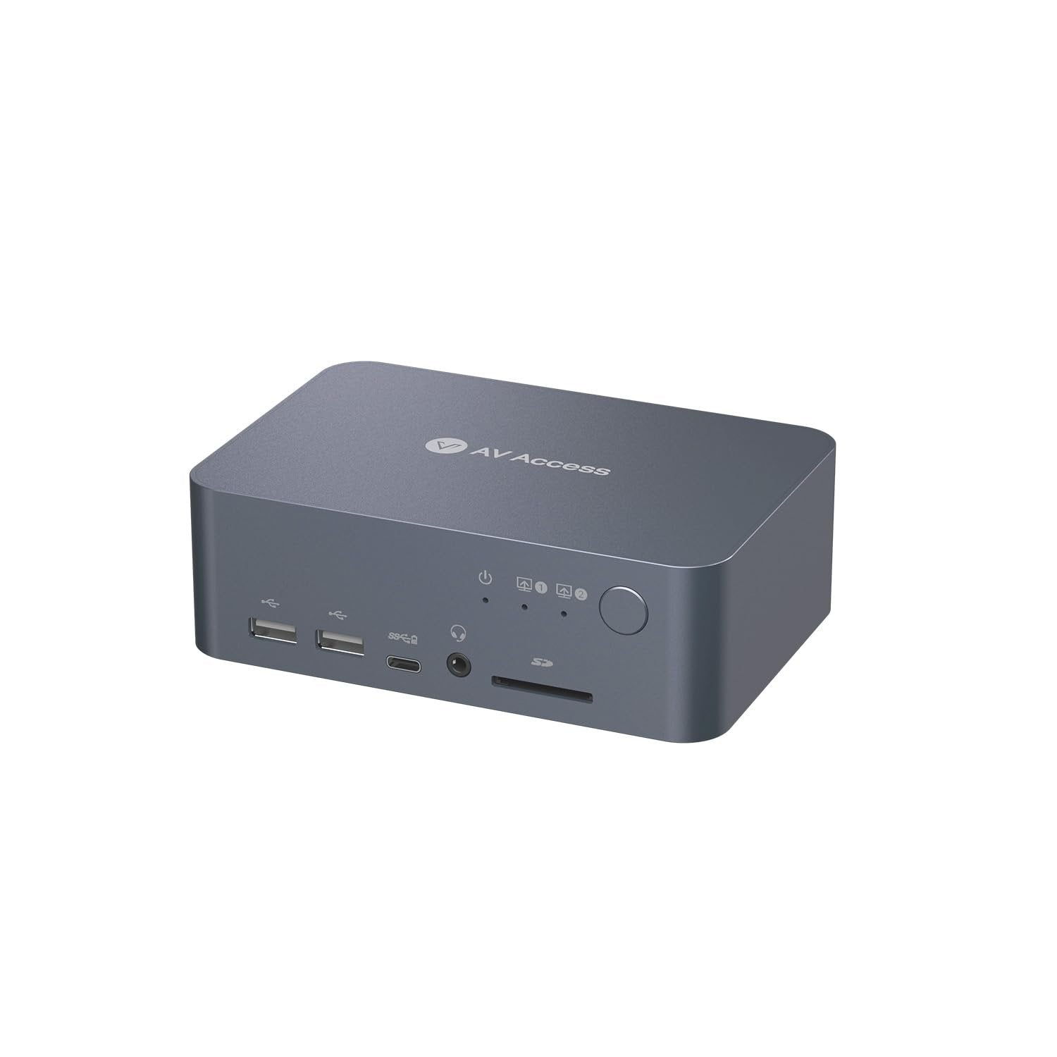 NÖRDIC Dockningsstation Dual Monitor KVM Switch för bärbar dator och stationär dator, med HDMI & DisplayPort, USB-C MST Dual 4K@60Hz