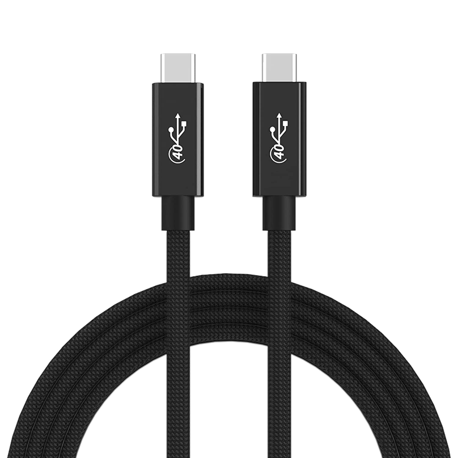 NÖRDIC USB4 kabel 25cm 40Gbps data 8K video PD 100W kompatibel med Thunderbolt 3